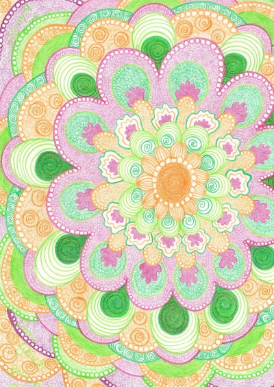 'Cover von Tagebuch, Notizbuch DIN A5 mit dem Mandala: Dem Glück ganz nah.'-Cover
