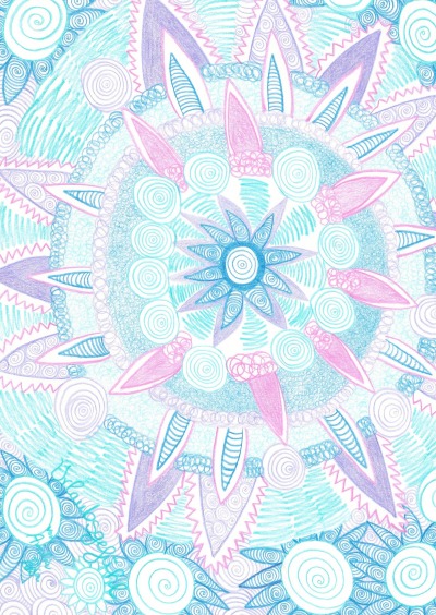 'Cover von Tagebuch, Notizbuch DIN A4 mit dem Mandala: Urlaubsgefühl'-Cover