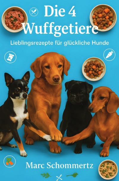 'Cover von Die 4 Wuffgetiere – Lieblingsrezepte für glückliche Hunde'-Cover