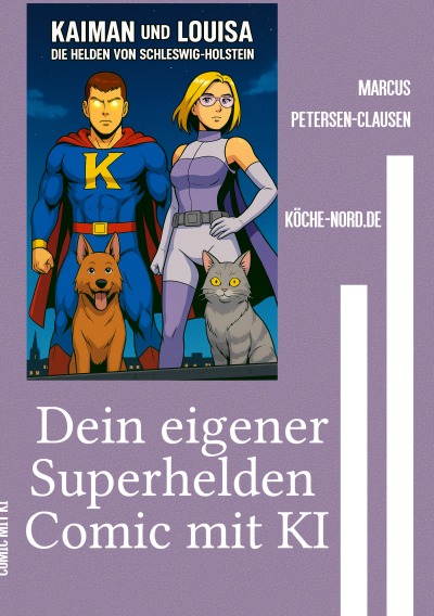 'Cover von Dein eigener Superhelden Comic mit KI'-Cover