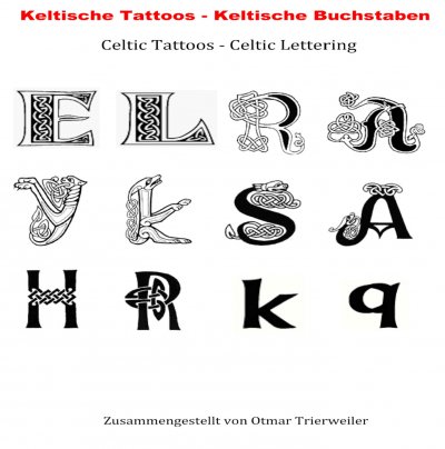 'Cover von Keltische Tattoos – Keltische Buchstaben. Celtic Lettering Tattoos.'-Cover