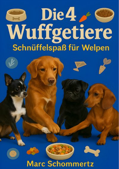'Cover von Die 4 Wuffgetiere – Schnüffelspaß für Welpen'-Cover