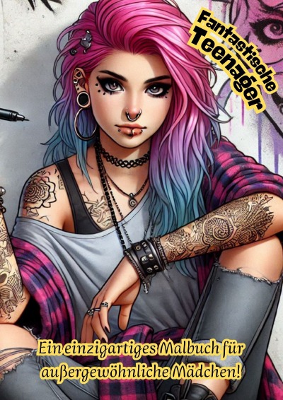 'Cover von Fantastische Teenager – Ein einzigartiges Malbuch für außergewöhnliche Mädchen!'-Cover