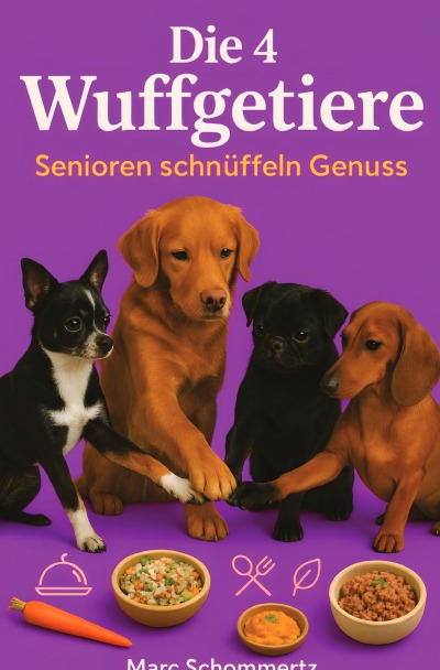 'Cover von Die 4 Wuffgetiere – Senioren schnüffeln Genuss'-Cover