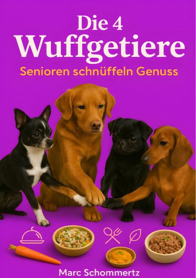 'Cover von Die 4 Wuffgetiere – Senioren schnüffeln Genuss'-Cover