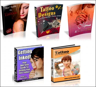 'Cover von 5 Ebooks: Alles Wissenswerte über Tattoos.'-Cover