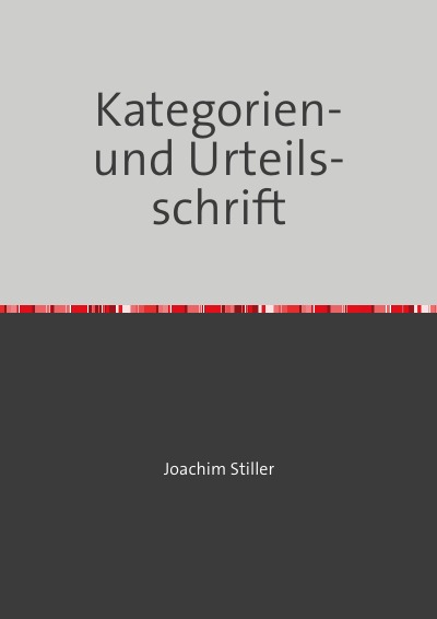 'Cover von Kategorien- und Urteilsschrift'-Cover