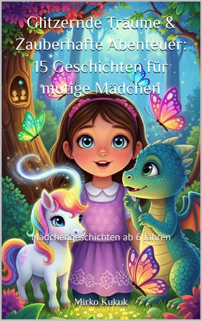 'Cover von Glitzernde Träume & Zauberhafte Abenteuer: 15 Geschichten für mutige Mädchen'-Cover