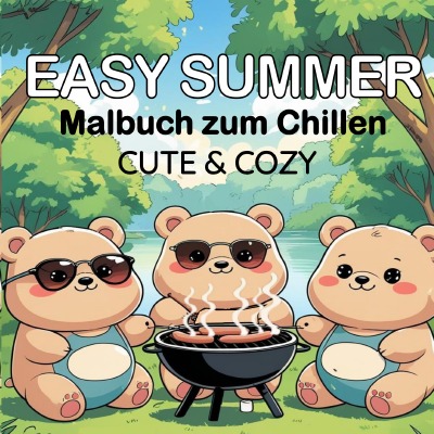 'Cover von Easy Summer Malbuch für Kinder Malbuch für Erwachsene Cozy Comfy Cute'-Cover