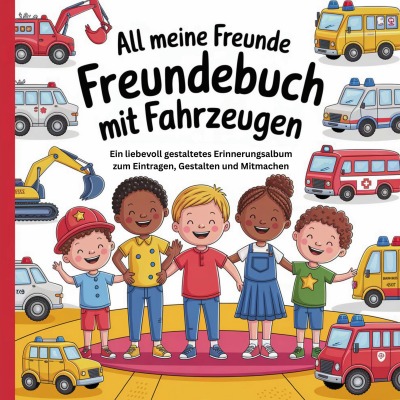 'Cover von All meine Freunde Freundebuch mit Fahrzeugen'-Cover