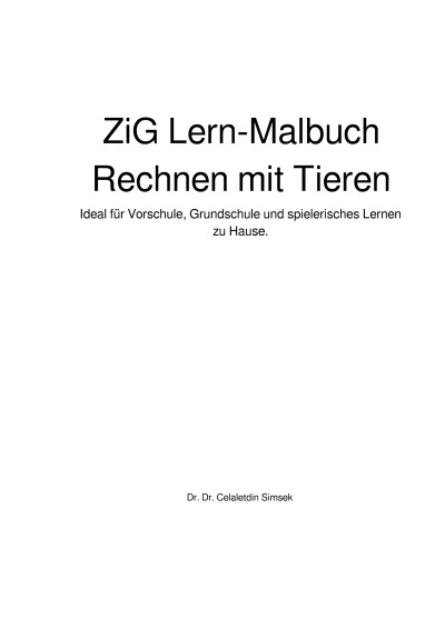 'Cover von ZiG Lern-Malbuch – Rechnen mit Tieren'-Cover