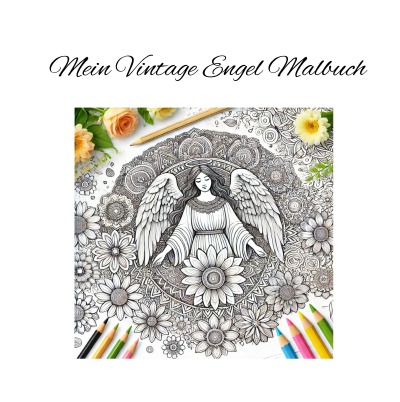'Cover von Mein Vintage Engel Malbuch'-Cover