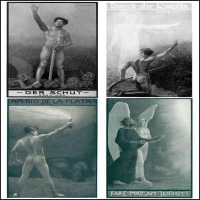 'Cover von 4 Karl May Bestseller: Der Schut-Durch die Wüste-Am Rio de la Plata-Am Jenseits.'-Cover