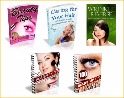 'Cover von 5 Ebooks zur Pflege ihrer Schönheit –  Wellness und Beauty. Ausführliche, wertvolle Informationen rund ums Thema Beauty – Pflege, Erhaltung und Verbesserung ihrer Schönheit.'-Cover