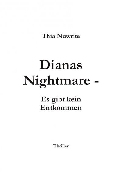 'Cover von Dianas Nightmare'-Cover