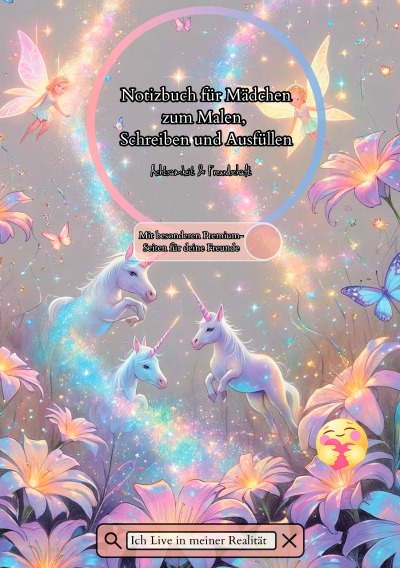 'Cover von Notizbuch für Mädchen zum Malen,  Schreiben und Ausfüllen Achtsamkeit & Freundschaft'-Cover