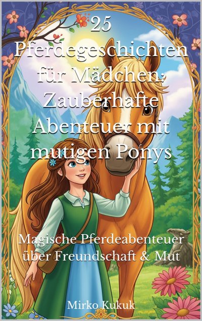 'Cover von 25 Pferdegeschichten für Mädchen: Zauberhafte Abenteuer mit mutigen Ponys'-Cover