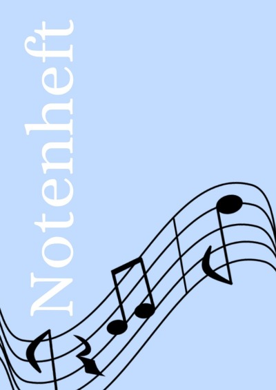 'Cover von Notenheft: DIN A4 Notenlinienheft | 60 Seiten mit 12 Notenzeilen / Systeme pro Blatt | Papier 90g/m² | Musikheft mit Notenlinien'-Cover