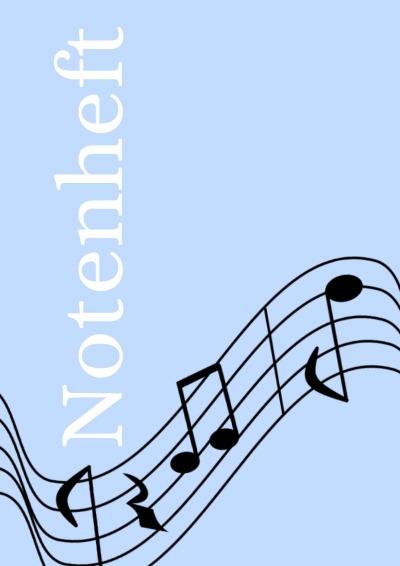 'Cover von Notenheft: DIN A4 Notenlinienheft | 100 Seiten mit 12 Notenzeilen / Systeme pro Blatt | Papier 90g/m² | Musikheft mit Notenlinien'-Cover