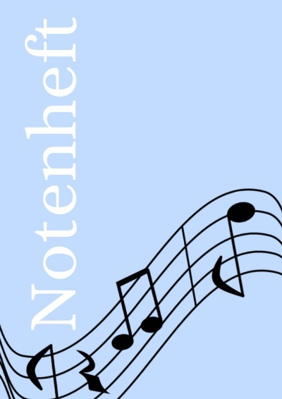 'Cover von Notenheft: DIN A4 Notenlinienheft | 300 Seiten mit 12 Notenzeilen / Systeme pro Blatt | Papier 90g/m² | Musikheft mit Notenlinien'-Cover