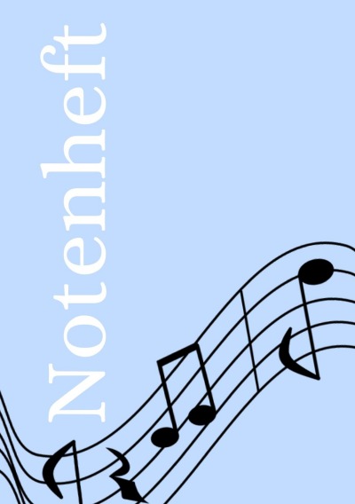 'Cover von Notenheft: DIN A5 Notenlinienheft | 30 Seiten mit 12 Notenzeilen / Systeme pro Blatt | Papier 90g/m² | Musikheft mit Notenlinien'-Cover