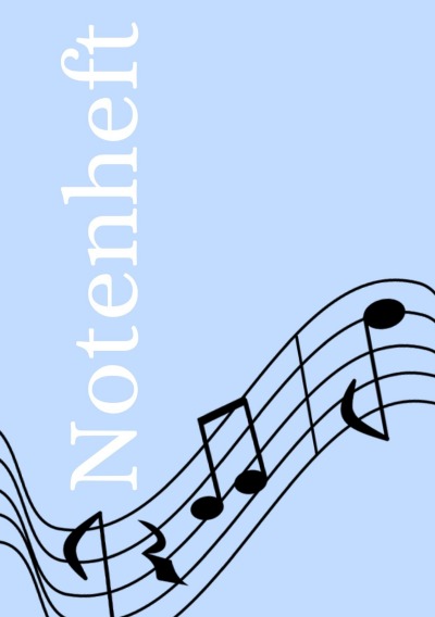 'Cover von Notenheft: DIN A5 Notenlinienheft | 30 Seiten mit 12 Notenzeilen / Systeme pro Blatt | Papier 90g/m² | Musikheft mit Notenlinien'-Cover