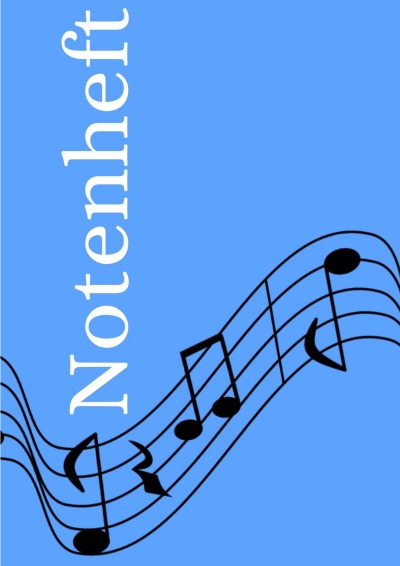 'Cover von Notenheft: DIN A4 Notenlinienheft | 30 Seiten mit 12 Notenzeilen / Systeme pro Blatt | Papier 90g/m² | Musikheft mit Notenlinien'-Cover