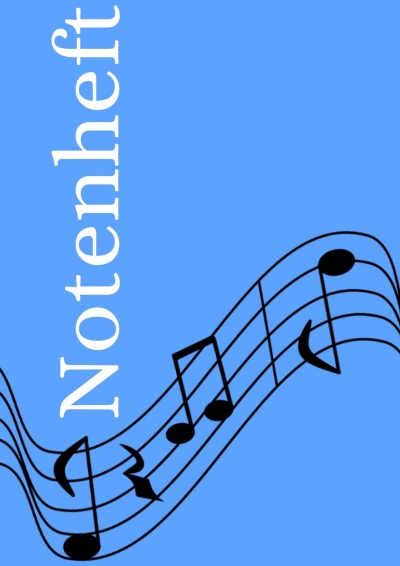 'Cover von Notenheft: DIN A4 Notenlinienheft | 44 Seiten mit 12 Notenzeilen / Systeme pro Blatt | Papier 90g/m² | Musikheft mit Notenlinien'-Cover