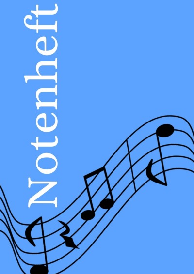 'Cover von Notenheft: DIN A4 Notenlinienheft | 44 Seiten mit 12 Notenzeilen / Systeme pro Blatt | Papier 90g/m² | Musikheft mit Notenlinien'-Cover