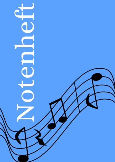 'Cover von Notenheft: DIN A4 Notenlinienheft | 60 Seiten mit 12 Notenzeilen / Systeme pro Blatt | Papier 90g/m² | Musikheft mit Notenlinien'-Cover