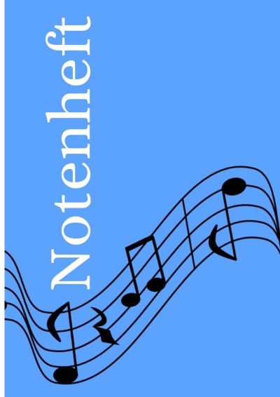 'Cover von Notenheft: DIN A4 Notenlinienheft | 60 Seiten mit 12 Notenzeilen / Systeme pro Blatt | Papier 90g/m² | Musikheft mit Notenlinien'-Cover
