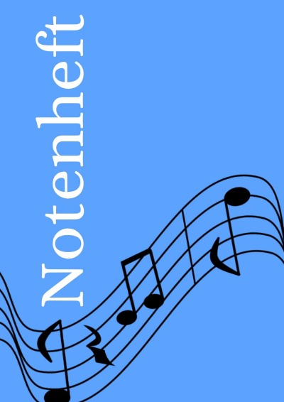'Cover von Notenheft: DIN A4 Notenlinienheft | 100 Seiten mit 12 Notenzeilen / Systeme pro Blatt | Papier 90g/m² | Musikheft mit Notenlinien'-Cover