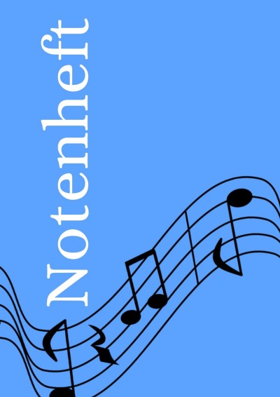 'Cover von Notenheft: DIN A4 Notenlinienheft | 100 Seiten mit 12 Notenzeilen / Systeme pro Blatt | Papier 90g/m² | Musikheft mit Notenlinien'-Cover