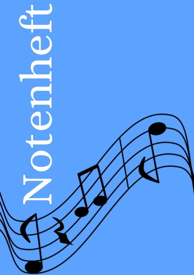'Cover von Notenheft: DIN A4 Notenlinienheft | 200 Seiten mit 12 Notenzeilen / Systeme pro Blatt | Papier 90g/m² | Musikheft mit Notenlinien'-Cover