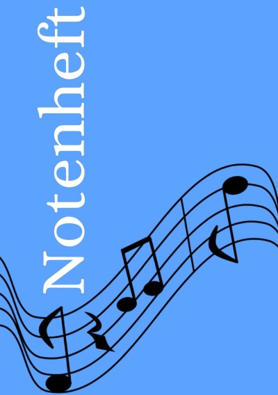 'Cover von Notenheft: DIN A5 Notenlinienheft | 44 Seiten mit 12 Notenzeilen / Systeme pro Blatt | Papier 90g/m² | Musikheft mit Notenlinien'-Cover