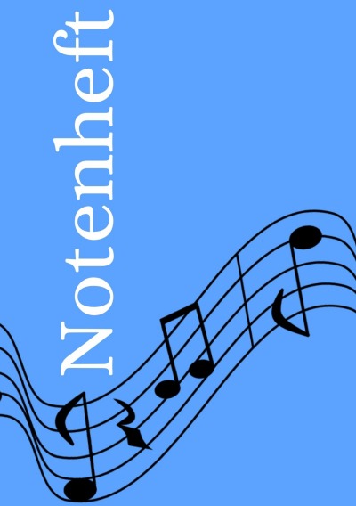 'Cover von Notenheft: DIN A5 Notenlinienheft | 44 Seiten mit 12 Notenzeilen / Systeme pro Blatt | Papier 90g/m² | Musikheft mit Notenlinien'-Cover