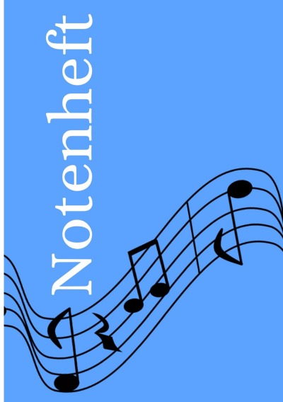 'Cover von Notenheft: DIN A5 Notenlinienheft | 60 Seiten mit 12 Notenzeilen / Systeme pro Blatt | Papier 90g/m² | Musikheft mit Notenlinien'-Cover
