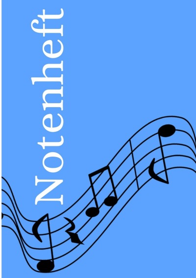'Cover von Notenheft: DIN A5 Notenlinienheft | 300 Seiten mit 12 Notenzeilen / Systeme pro Blatt | Papier 90g/m² | Musikheft mit Notenlinien'-Cover