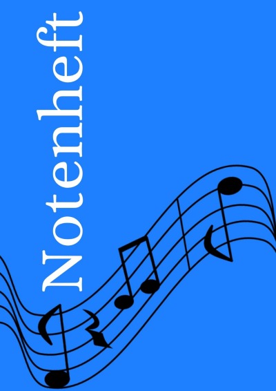'Cover von Notenheft: DIN A4 Notenlinienheft | 30 Seiten mit 12 Notenzeilen / Systeme pro Blatt | Papier 90g/m² | Musikheft mit Notenlinien'-Cover