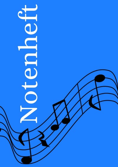 'Cover von Notenheft: DIN A4 Notenlinienheft | 30 Seiten mit 12 Notenzeilen / Systeme pro Blatt | Papier 90g/m² | Musikheft mit Notenlinien'-Cover