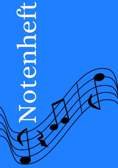 'Cover von Notenheft: DIN A4 Notenlinienheft | 60 Seiten mit 12 Notenzeilen / Systeme pro Blatt | Papier 90g/m² | Musikheft mit Notenlinien'-Cover