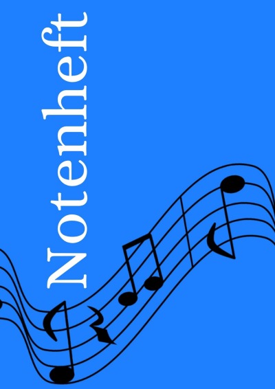 'Cover von Notenheft: DIN A4 Notenlinienheft | 60 Seiten mit 12 Notenzeilen / Systeme pro Blatt | Papier 90g/m² | Musikheft mit Notenlinien'-Cover