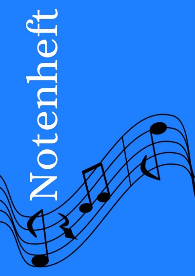 'Cover von Notenheft: DIN A4 Notenlinienheft | 300 Seiten mit 12 Notenzeilen / Systeme pro Blatt | Papier 90g/m² | Musikheft mit Notenlinien'-Cover