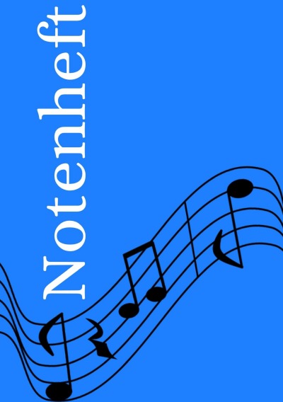 'Cover von Notenheft: DIN A5 Notenlinienheft | 44 Seiten mit 12 Notenzeilen / Systeme pro Blatt | Papier 90g/m² | Musikheft mit Notenlinien'-Cover