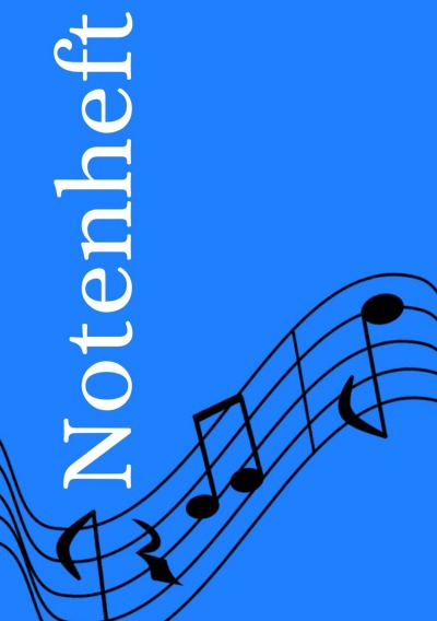 'Cover von Notenheft: DIN A5 Notenlinienheft | 100 Seiten mit 12 Notenzeilen / Systeme pro Blatt | Papier 90g/m² | Musikheft mit Notenlinien'-Cover