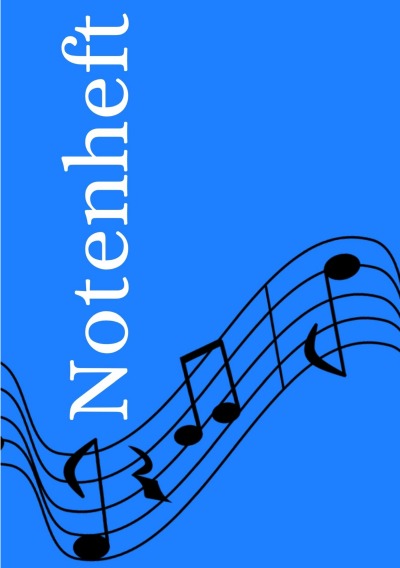 'Cover von Notenheft: DIN A5 Notenlinienheft | 100 Seiten mit 12 Notenzeilen / Systeme pro Blatt | Papier 90g/m² | Musikheft mit Notenlinien'-Cover