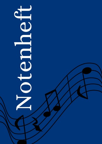 'Cover von Notenheft: DIN A4 Notenlinienheft | 30 Seiten mit 12 Notenzeilen / Systeme pro Blatt | Papier 90g/m² | Musikheft mit Notenlinien'-Cover