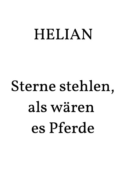 'Cover von Sterne stehlen, als wären es Pferde'-Cover