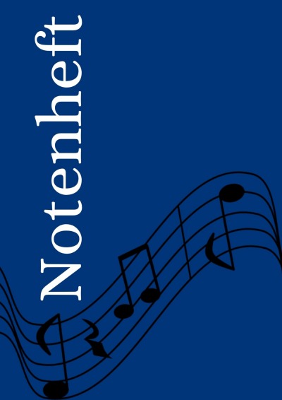 'Cover von Notenheft: DIN A4 Notenlinienheft | 44 Seiten mit 12 Notenzeilen / Systeme pro Blatt | Papier 90g/m² | Musikheft mit Notenlinien'-Cover