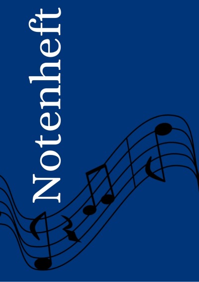 'Cover von Notenheft: DIN A4 Notenlinienheft | 44 Seiten mit 12 Notenzeilen / Systeme pro Blatt | Papier 90g/m² | Musikheft mit Notenlinien'-Cover